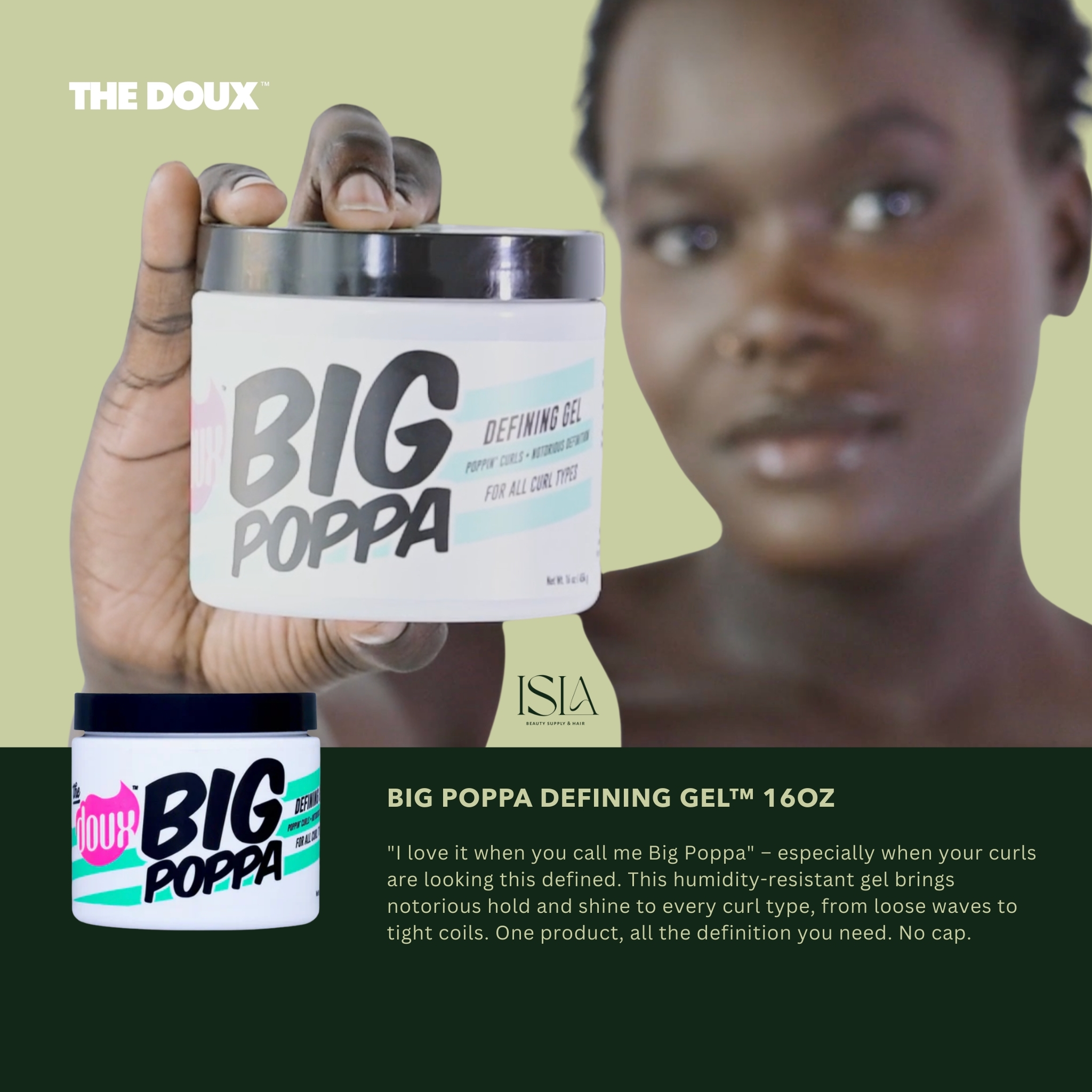 THE DOUX BIG POPPA DEFINING GEL 16OZ - Isla Beauty Supply