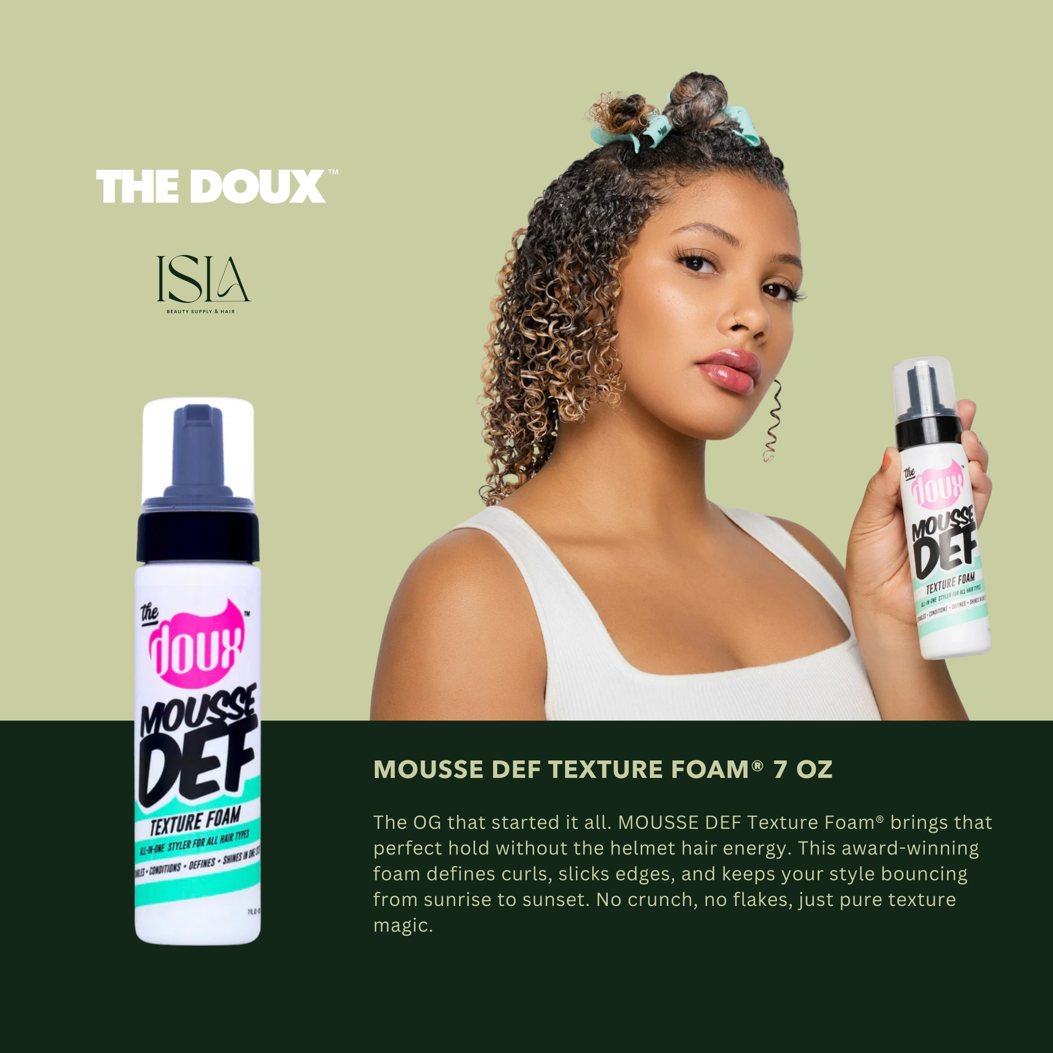 THE DOUX MOUSSE DEF TEXTURE FOAM® 7 OZ - Isla Beauty Supply